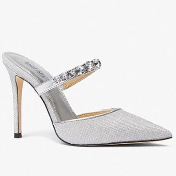 Micheal Kors | JESSA EMBELLISHED GLITTER MESH MULE - Picture 2 of 3
